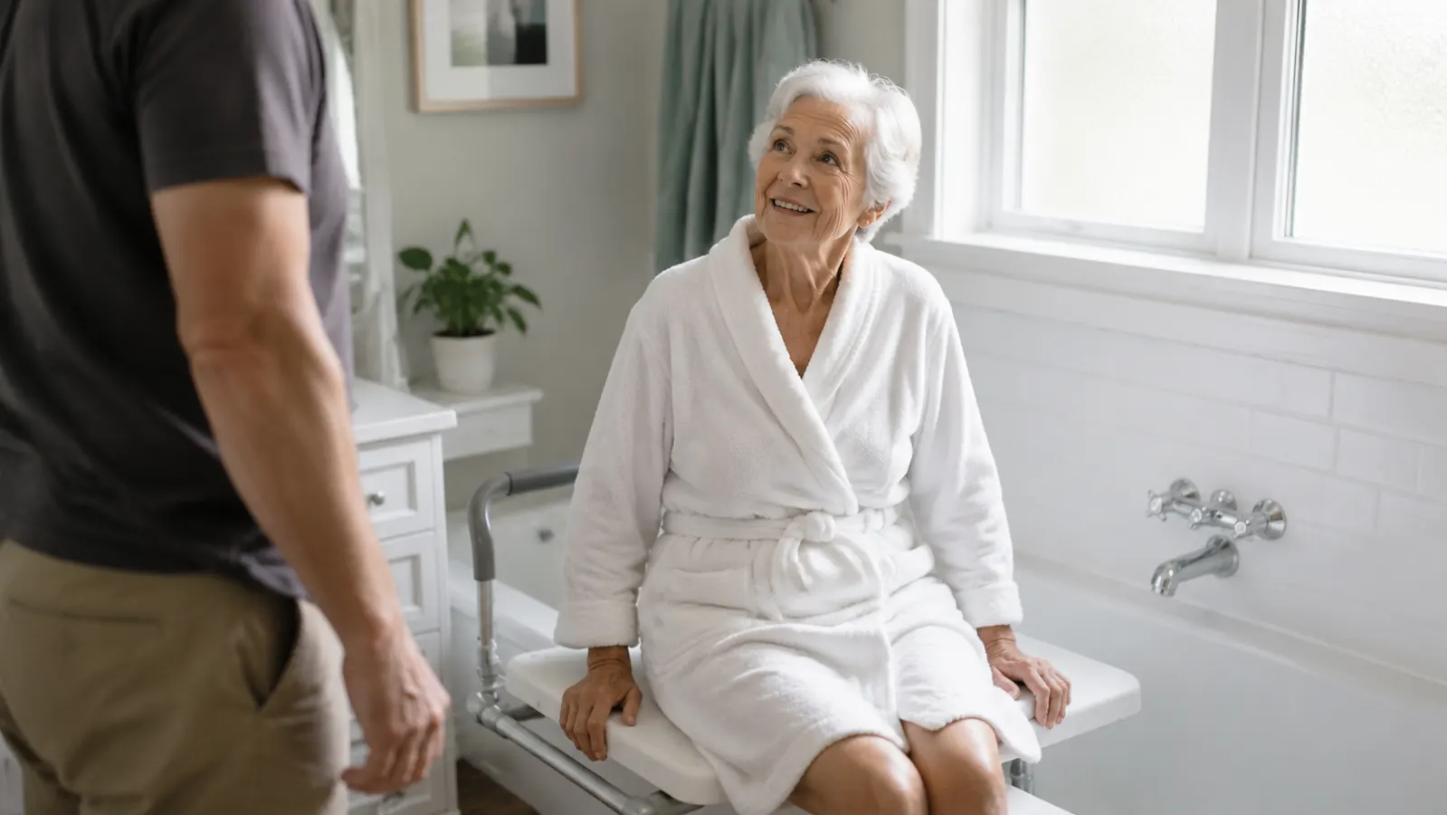 Drive Medical Transfer Bench Review: Two Years, Two Different Bathrooms